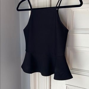 Urban Outfitters Black Peplum Tank Top